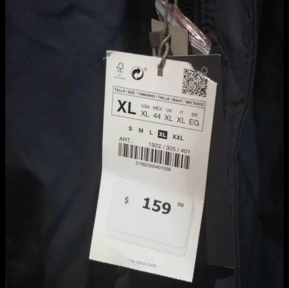 Zara Man oversized hooded Parka Sz XL - Picture 7 of 8